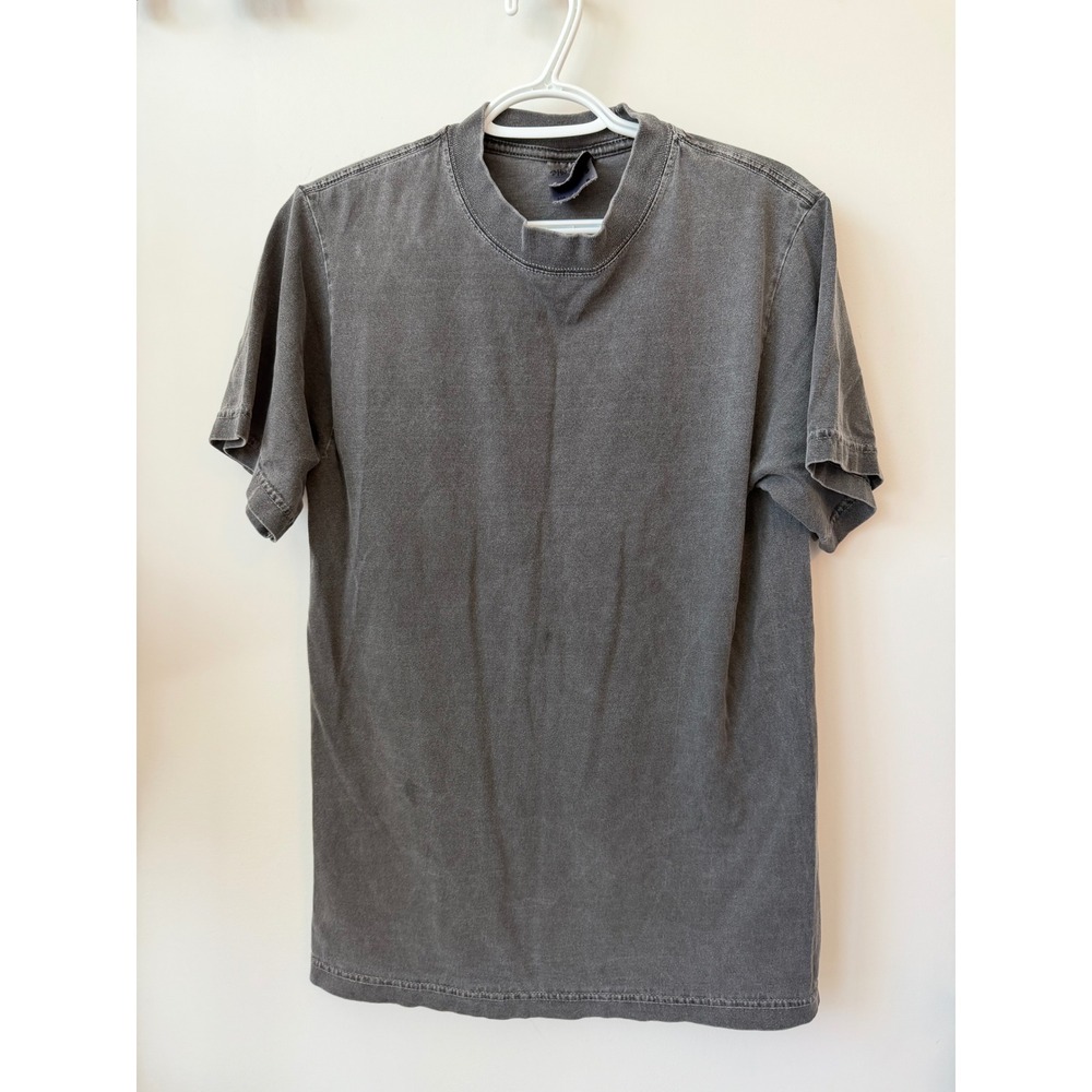 Shaka Wear SuperMaxHeavy Garment Dye T-Shirt Mens Small Charcoal Grey Cotton Tee